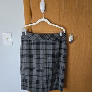 Classic Gray Plaid Women's Skirt